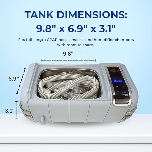 iSonic CPAP Ultrasonic Cleaner – Deep Cleaning for CPAP Masks, Hoses & Sleep Apnea Accessories (Medium)