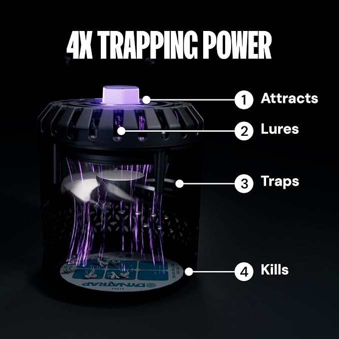 DynaTrap DT152 Indoor Insect Trap and Killer – Catches and Kills Gnats, Flies, Moths & Other Flying Insects (Pack of 6)