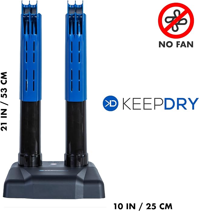 KEEPDRY Quiet Boot Dryer - Fanless, Energy-Efficient Shoe Dryer for Outdoor Enthusiasts - Warm & Dry Safely while Reducing Odors - ETL Certified