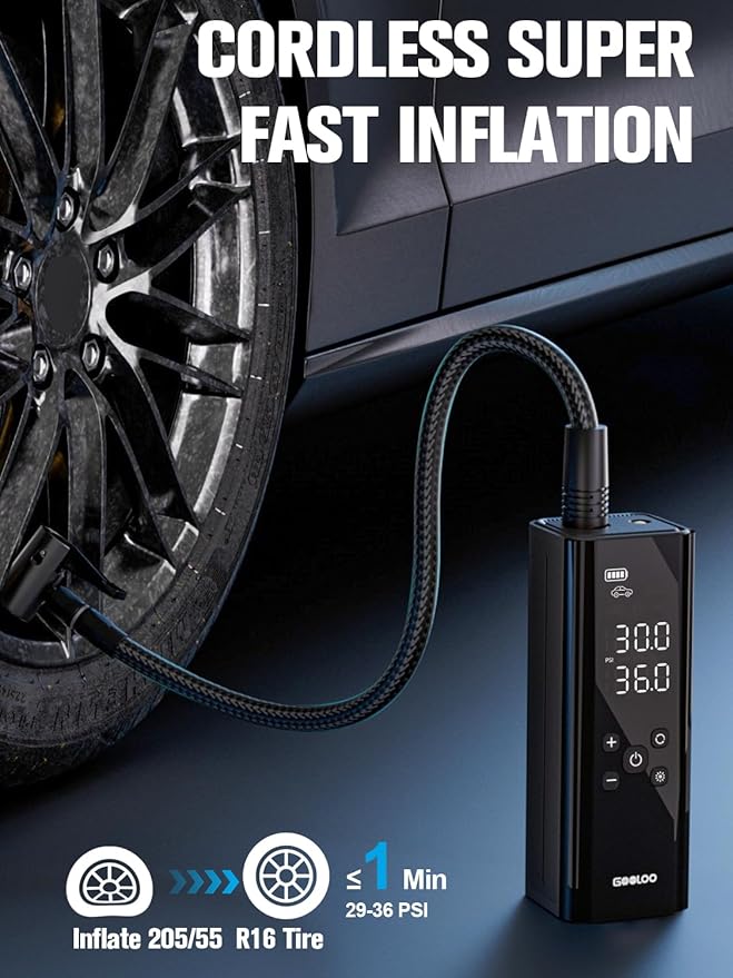 GOOLOO GT150 Tire Inflator F1 Compressed Air Duster