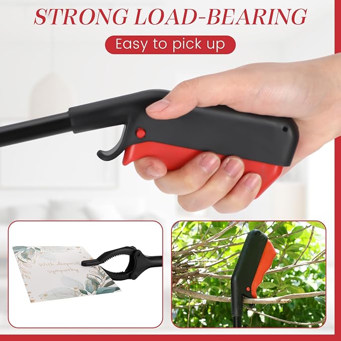 Norme 30 Pcs Grabber Reacher Tool Bulk, 31.5" Long Handle Trash Picker for Elderly Assist, Lightweight Handy Aid Nonslip Claw Grabber for Arm Extension 360 Rotating Pickup Stick Outdoor Cleanup Tool
