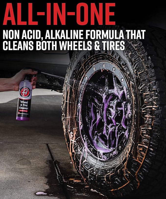 Adam's Polishes Wheel & Tire Cleaner Bundle - A Chemical Formula That Combines Our Wheel Cleaner & Tire & Rubber Into an All in One Formula - Works On Alloy Chrome Aluminum Clear-Coated Painted Rims
