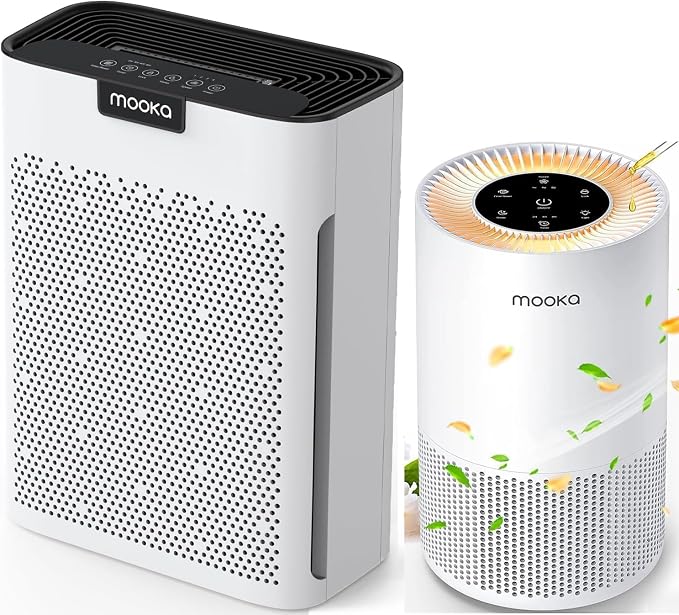 Air Purifiers for Home Large Room AP-S0610L and KJ190L Washable Filters, Fragrance Sponge, MOOKA H13 HEPA Filter Pet Air Purifier for Bedroom