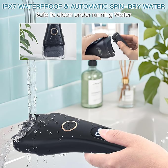 Electric Foot File Callus Remover for Feet - 9pcs Larger Grinding Head&3Speed, Pedicure Kit Foot Scrubber Deadskin Callus Remover, Foot Care Kit Pedicure Tools for Dead Skin Callus Hardskin Dry Cracks