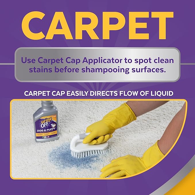 urineOFF Puppy & Dog Pet Stain Remover & LED Urine Finder Light | Freshly Scented Carpet Cleaner | Bio Enzymatic Stain & Urine Odor Remover | Pet Safe Cleaner | 16 oz.