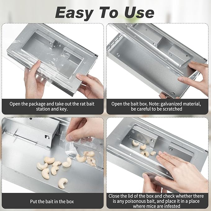 Qualirey 2 Pack Multi Catch Mice Trap Clear Top Humanized Mouse Trap Rodent for Indoor Outdoor Rat Control Pet and Security (6.3 Inch,Silver)