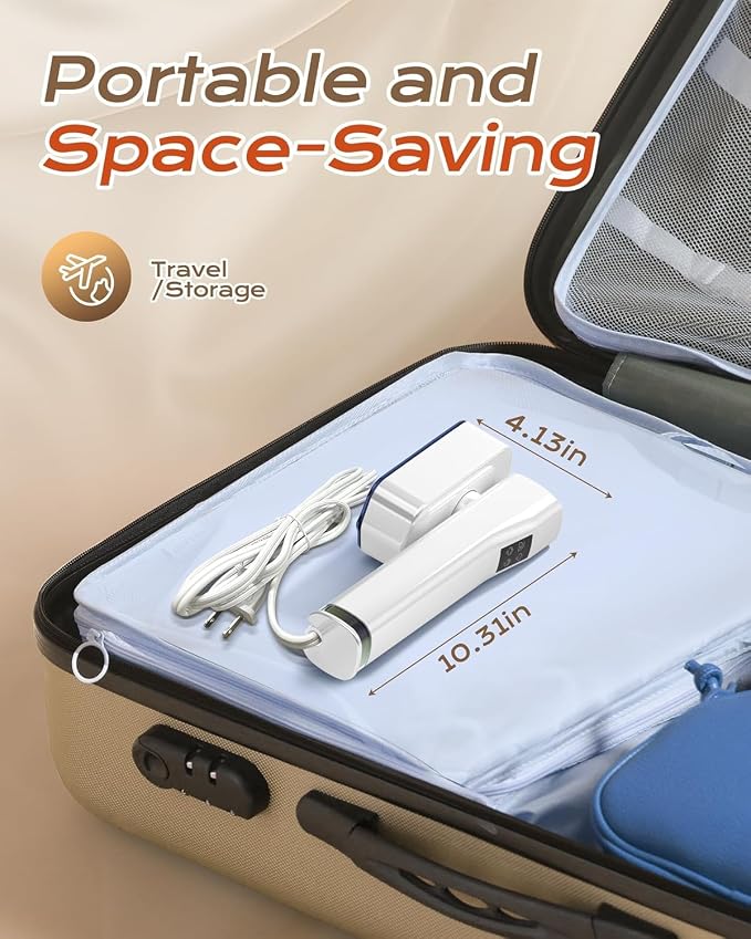 Steamer for Clothes, Portable Handheld Garment Steamer, 2 In 1 Steam Iron for Clothes, 1100W Powerful Travel Steamer with 100ml Water Tank, Wrinkles Remover for Home Office Travel 120V