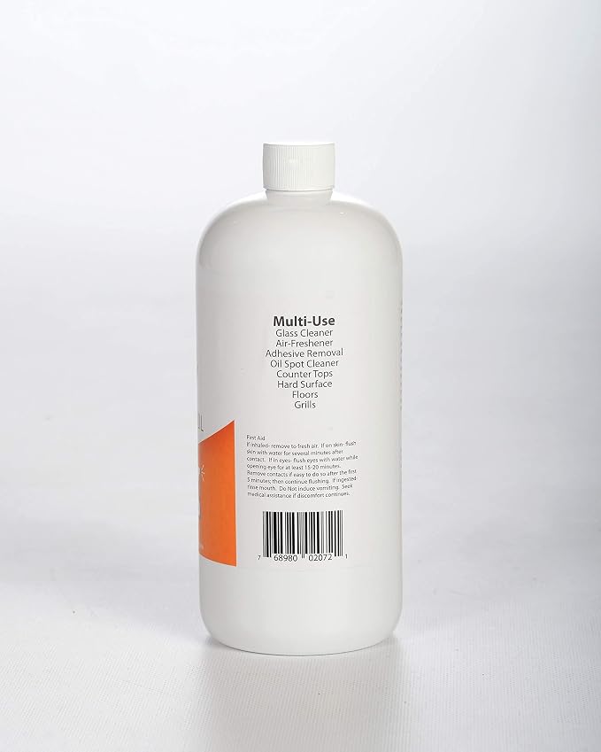 Bluewater Chemgroup Premium Cold Pressed Orange Oil Concentrate- 32 oz (with D-Limonene), Concentrated Cold Pressed Orange Oil Blend - All-Purpose Citrus Cleaner and Degreaser Blend