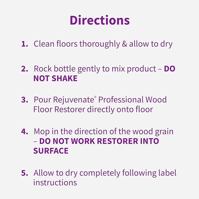 Rejuvenate Professional Wood Floor Restorer Fills Scratches, Seals And Protects Wood Flooring For A Matte Satin Finish, 1 Gallon