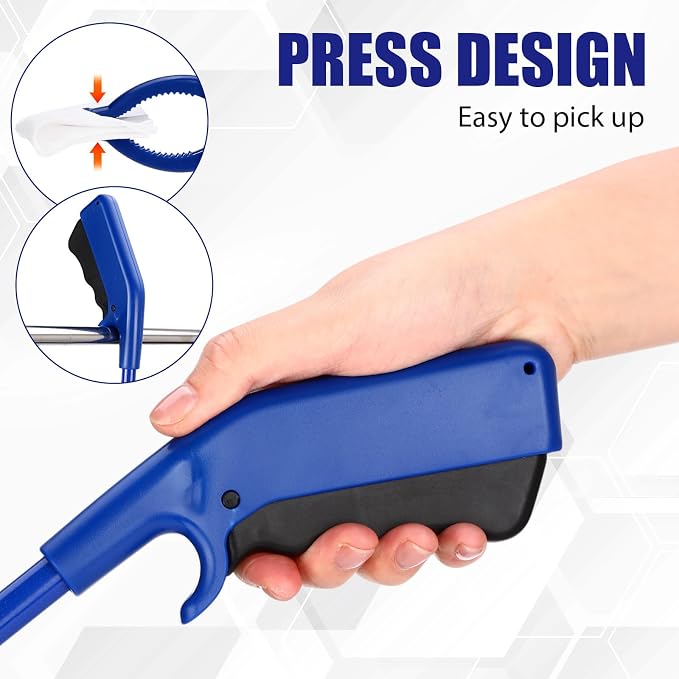 Norme 6 Pcs 32" Trash Grabber Reacher Tool for Elderly Long Handle Litter Picker Upper Lightweight Handy Aid Nonslip Trash Claw Grabber for Sanitation Workers Home Garden Arm Extension