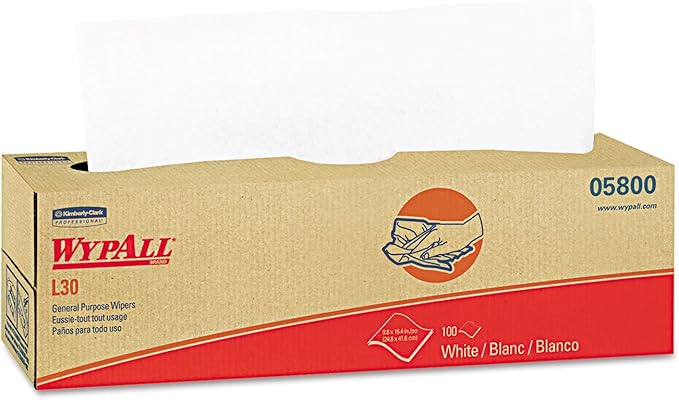 WYPALL L30 Wipers, 10 x 9 4/5, White, 120/POP-UP Box, 10 Boxes/Carton