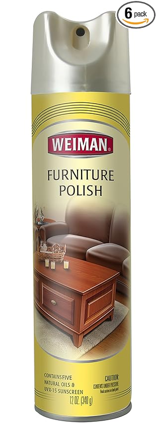 Weiman Furniture Polish With Lemon Oil 12 fl oz - 6 pack
