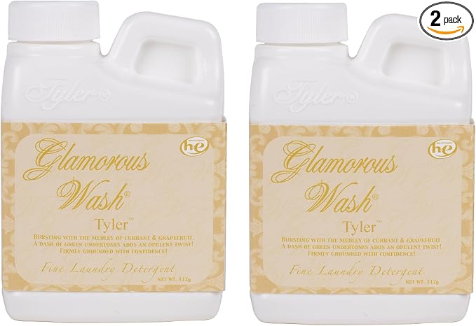 Tyler Candle Compnay Glam Wash TYLER 4 ounce Fragrant Scented Luxurious HE Fine Laundry Detergent Pack of 2