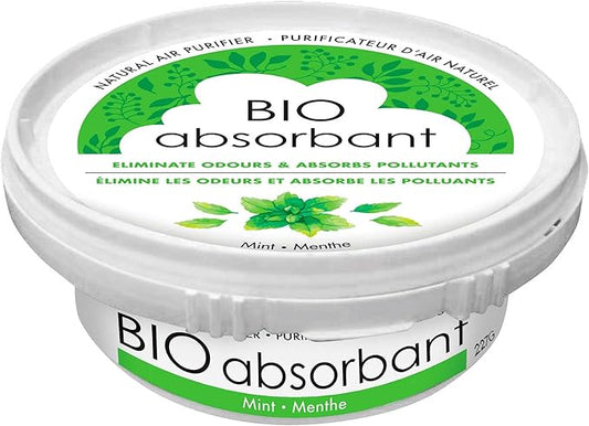 ATTITUDE Bio Absorbant Air Purifier with Activated Carbon, Plant- and Mineral-Based, Absorbs Odors, Vegan, Mint, 8 Ounces