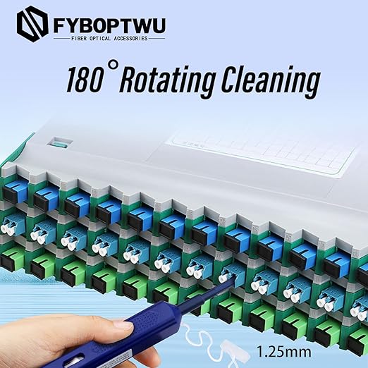 1 pc Fiber Optic Cleaner Fiber Optic Tools Cleaing Pen for LC/MU 1.25mm Connector Over 800 Cleans Fiber End Face Cleans & Optical Connector Cleans