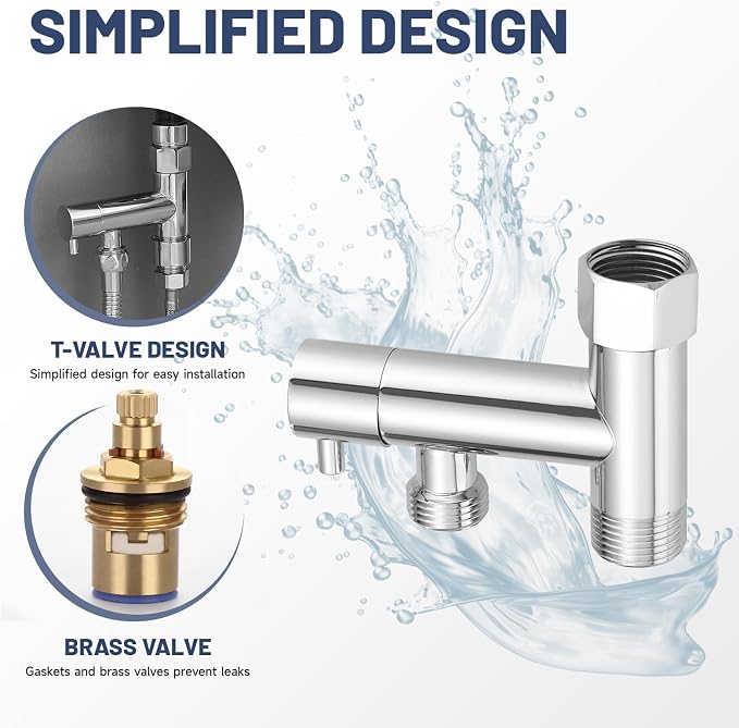Chrome Handheld Bidet Sprayer Attachment for Toilet Adjustable Cloth Diaper Sprayer Bidets for Attachment Toilet with Interchangeable Spray Heads, Brass