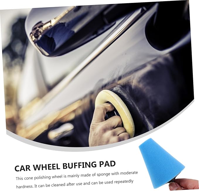 Unomor 15pcs Car Wheel Polishing Sponge Buffing Tools for Electric Drills for Wheels Mudguards and Uneven Surfaces