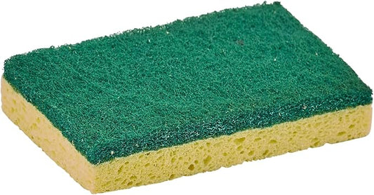 Scrubee Heavy Duty Scrub Large Sponge with Scouring Pad, Kitchen Dishwashing, Sink, Pot and Frying Pan Cellulose Scrubber Sponge Non Scratch. By Superio… (6" Sponge)