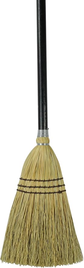 Rubbermaid Commercial Products Lobby Straw/Corn Broom Brown 38-Inch Indoor/Outdoor Broom for Courtyard/Garage/Lobby/Mall/Office