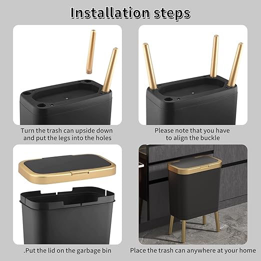 Procade Automatic Motion Sensor Bathroom Trash Can with Lid, 3 Gallon Touchless Trash Bin, Smart Plastic Garbage Can Small Green Wastebasket for Toilet, Office, rv, Bedroom, Living Room