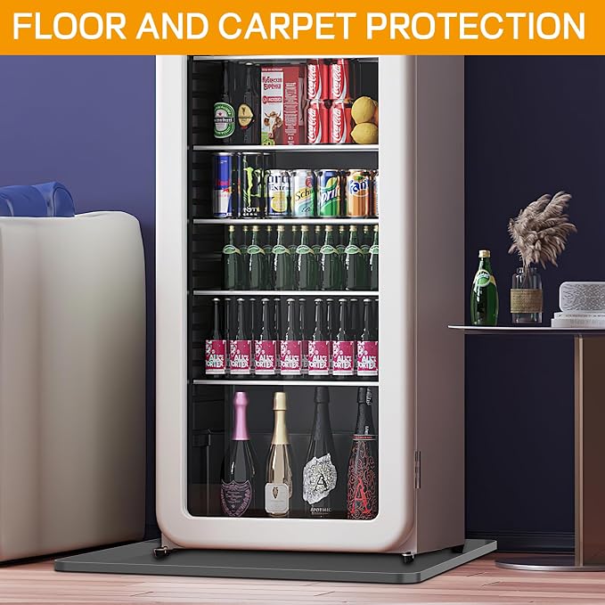 Mini Fridge Silicone Mat,24''x24''x0.5'', Under Refrigerator Mat Mini Fridge Drip Pan Prevents Appliance Leakage Water Spills, Protects the Floor From Damage and Cleanliness(Grey)
