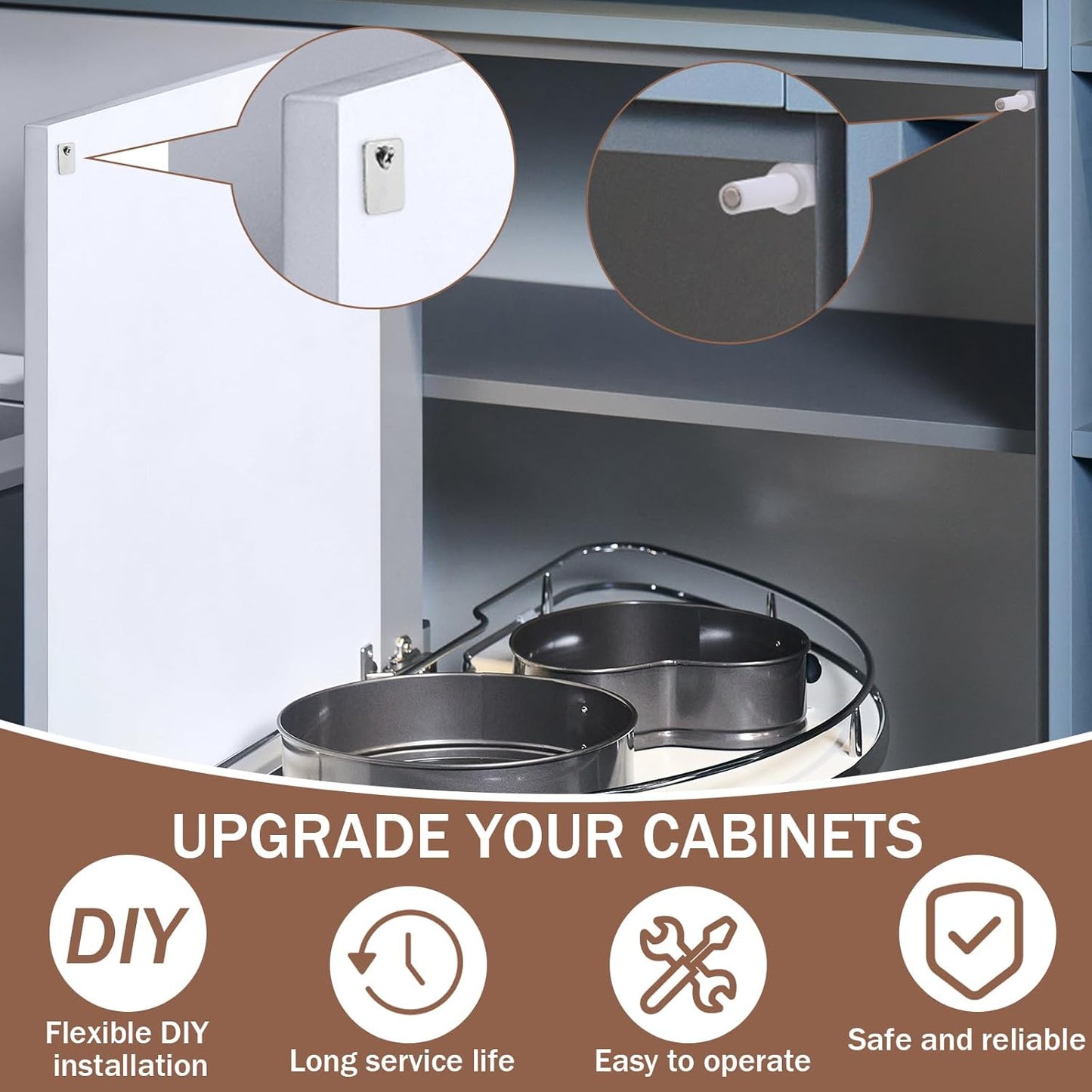 Lounsweer 50 Pack Magnetic Push Latches for Cabinet Door 2.87 Inches Short Push to Open Cabinet Hardware Pop up Lock Magnetic Latch for Closet Cupboard Wine Rack Dresser Drawer Sliding Door(White)