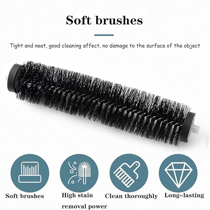 Multi - Functional Table Crumb Sweeper, Handy Rolling Bed Sweeping Brush, Handheld Crumb Sweeper, Soft Bristles Debris Collector for Table, Mat, Bed Sheets, Sofas, Clothes Cleaning Brush (White)