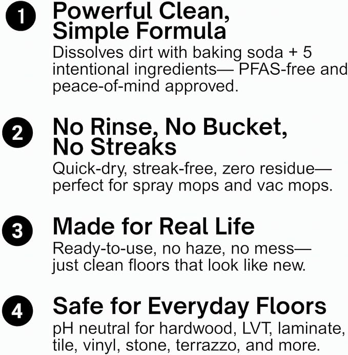 Quick Shine Hard Surface Pet Floor Cleaner 27 oz, 6Pk | Ready to Use, Removes Dirt, Streak Free, No Rinse | Hardwood, Laminate, Luxury Vinyl Plank LVT, & Tile | Safer for Kids, Pets & Our Environment