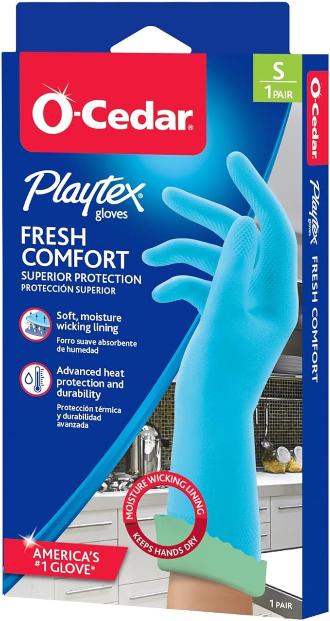 PLAYTEX Fresh Comfort Small Cleaning Gloves, 1 Count (Pack of 6)