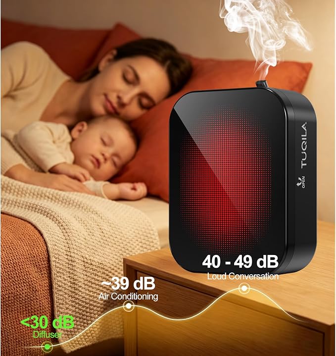 Waterless Essential Oil Diffuser Machine Plug-in or 3 D Batteries Operated, Cold Air Aroma Diffuser Up to 2000 Sq, Ft, APP Control Smart Scent Diffision for Home, Hotel, Office (with 20ml Oil)
