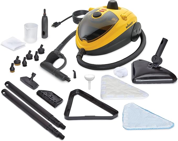 Wagner Spraytech 2494399 925e Elite Steamer Multi-Purpose Mop with 20 Accessories for Chemical-Free Steam Cleaning, Hardwood Floors, Tile, and More