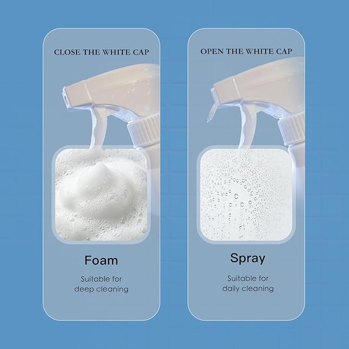 Bathroom Cleaner Foam Spray (400ml) - Spray, Wait & Scrub for Hard Water Stains, Mold, Rust & Soap Scum | Free Cleaning Brush Included (1 PACK)