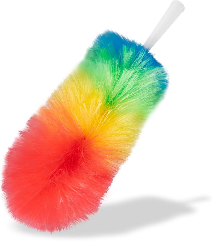 Carlisle FoodService Products 36315600 Telescoping Polyster Wool Duster with Plastic Handle, 52" - 81" Overall Length, White