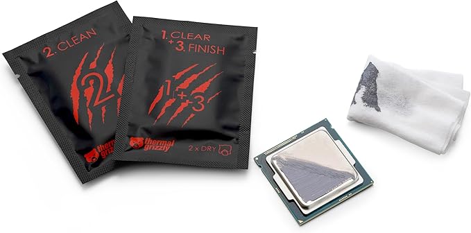 Thermal Grizzly Kryonaut Extreme - 2 Gram - Extremely High Performance Thermal Paste with 12 Cleaning Wipes 6 Wet & 6 Dry- for Maximum Thermal Conductivity While Overclocking CPU/GPU/PS4/PS5/Xbox