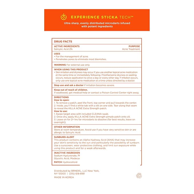 ZitSticka Extra Strength Killa Acne Microdart Patches for Face - OTC Acne Treatment with 2% Salicylic Acid - Fast Acting Microdarts for Deep, Early-Stage Zits & Blemish - 20 Count