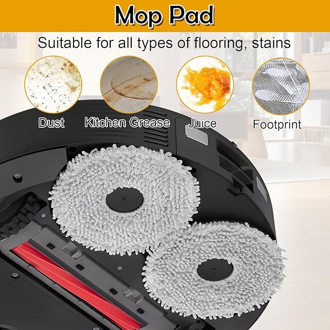 Eagles 26 Pack Replacement Accessories Compatible with Roborock QV 35A/QV 35S Robot Vacuum Cleaner, 2 Mainbrush, 6 Side Brush, 6 Mop Pads, 4 HEPA Filter, 6 Dust Bags, 1 Cleaning Brush, 1 Screwdriver