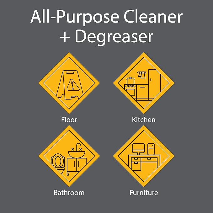 Zeiff Pro-Grade All-Purpose Cleaner & Degreaser - Powerful Cleaning & Odor Eliminating Formula For Professional & Home Surfaces - 1 Gallon Concentrate - Citrus Breeze