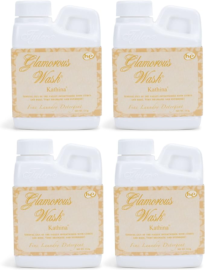 Tyler Glamorous Wash 4 ounce Fine Laundry Detergent Pack of 4, Kathina