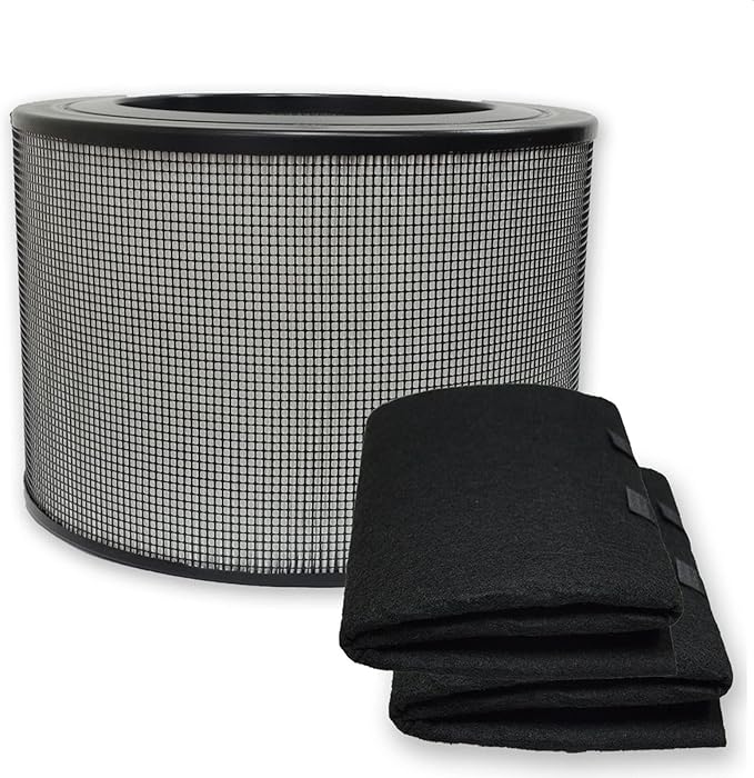 PUREBURG 24000 Replacement Filter Set Compatible with Honeywell 50250-S & Kaz 50255 50255-HD Air Purifiers,H13 HEPA Activated Carbon Pre-Filters Air Clean Dust VOCs