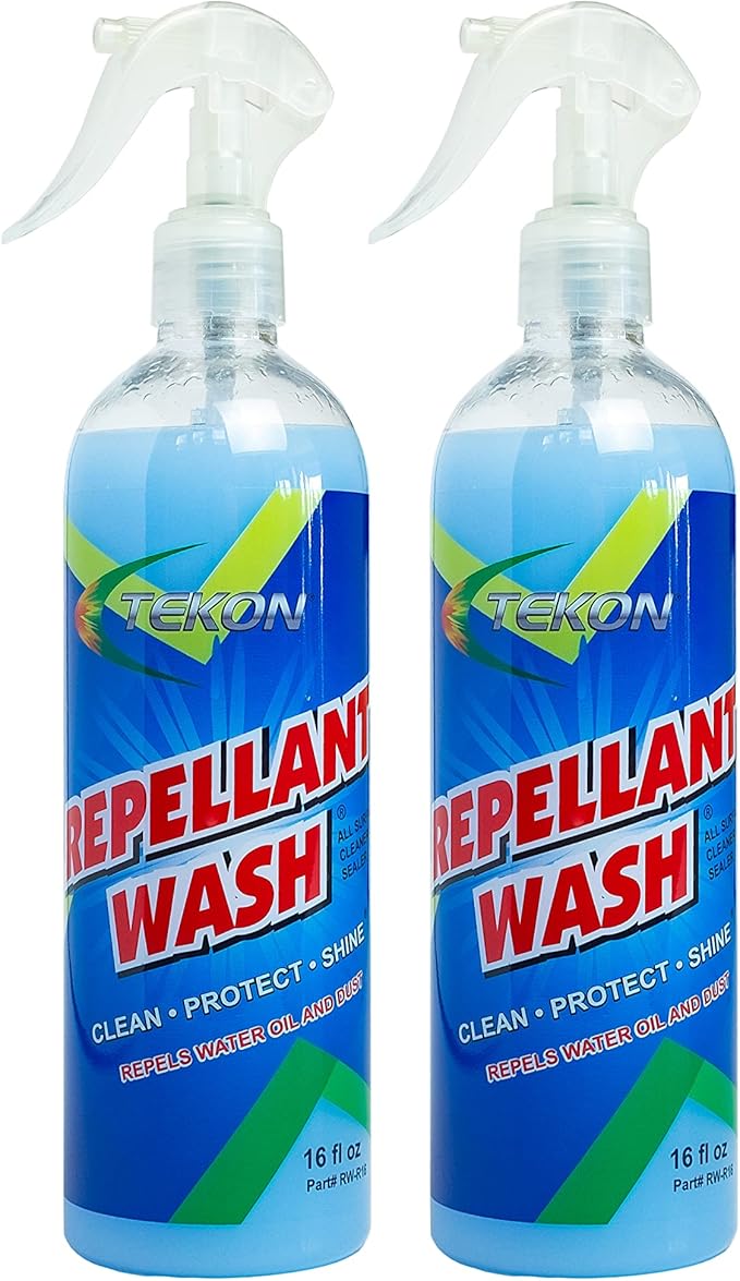 TEKON Repellant Wash® - 3 in 1 Clean, Seal, and Shine - Multi-Surface Cleaner Leaves Surfaces Resistant to Water, Oil, Dirt, and Fingerprints (32oz., 2 x 16oz)
