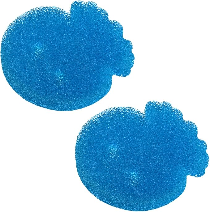 M METERXITY 20-Pack Hot Tub Scum Absorber, 10x10 Cm/3.9x3.9 Inch Sponge Jellyfish Pattern Scum Balls for Spa, Bathtub and Swimming Pool to Soak Up Oils Bathtub Accessories [Blue]