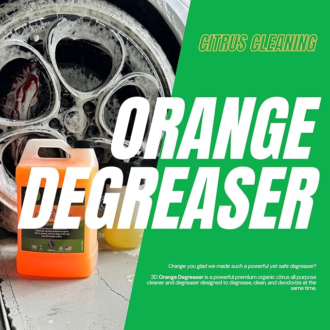 3D Orange Degreaser & Final Touch Quick Detail Spray – Multi-Surface Cleaner & Instant Gloss Finish – 1 Gallon Each