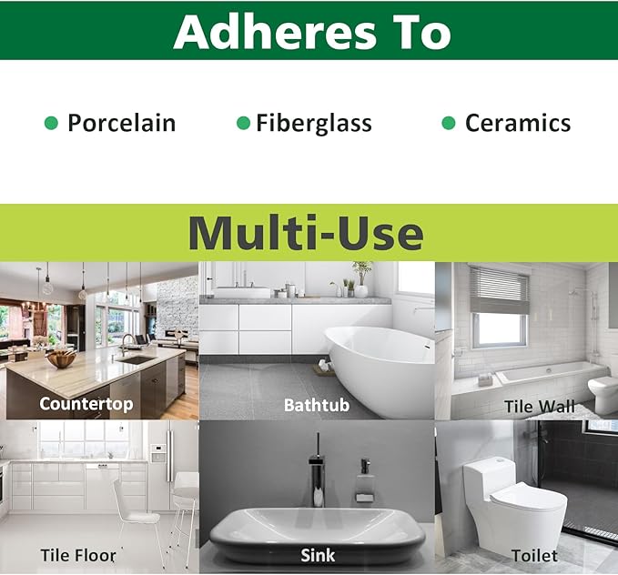 NADAMOO 2-Parts Tub and Tile Spray Paint, Enamel Aerosol Refinishing Paint for Bathroom Porcelain Bathtub Sink, 4 Cans, Semi-Gloss White