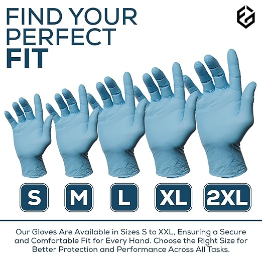 FIRST GLOVE Volt 6 Mil Blue Nitrile Disposable Gloves - 100 Count Small - Food Safe Medical Exam Grade Gloves for Cooking & Cleaning - Latex Free, Powder Free, Textured Grip