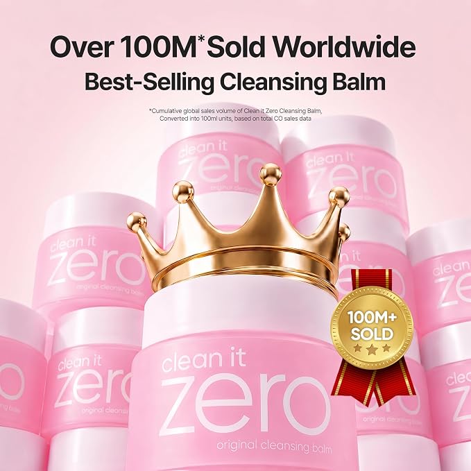 BANILA CO Clean it Zero Original Cleansing Balm | Korean Makeup Remover, Cleansing Oil, Facial Cleanser for All Skin Types | Vegan | Made with Acerola Berry & Vitamin C (100ml / 3.38 fl. oz)