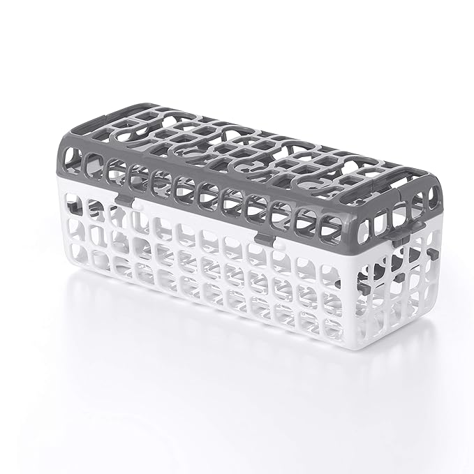OXO Tot Bottle Brush and Dishwasher Basket Set for Baby Feeding Parts - 2-Pack