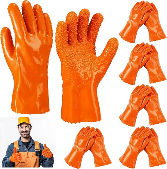 5 Pairs Sewer Snake Glove PVC Non Slip Sewer Gloves Drain Cleaning Glove Plumbing Tools for Professional Plumber