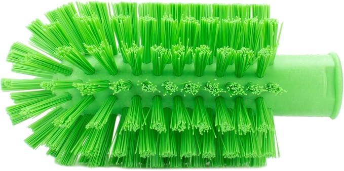 SPARTA Industrial Tank Brush Head Pipe Brush Head, Drain Brush with 3/4" Thread Hole (Handle Not Included) for Commercial Use, Plastic, 3 x 5.9 Inches, Lime (Pack of 6)