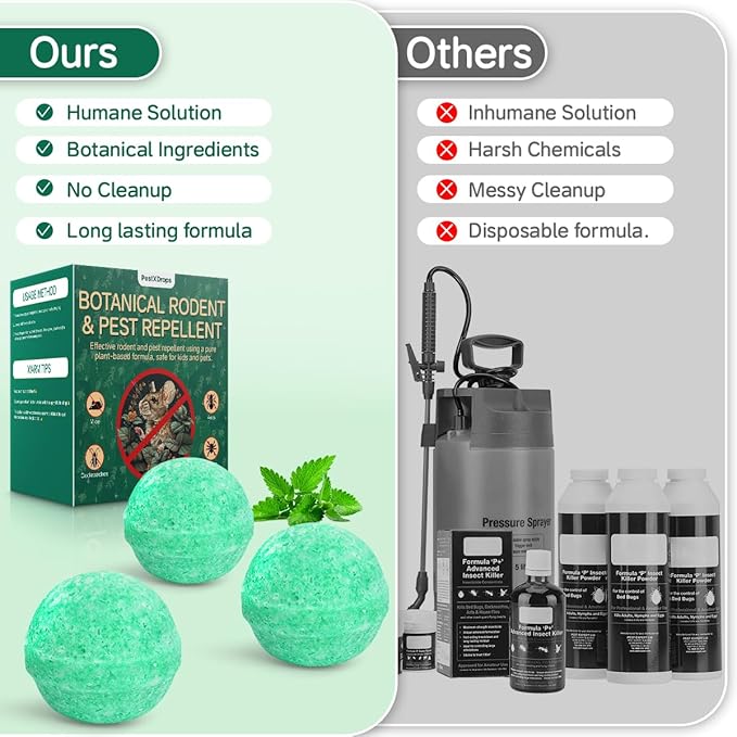 Rodent Mouse Repellent 28 pcs, Peppermint Oil Moth Balls for Mice Rats Deterrent, Natural Pest Control Mothballs for Rodents, Squirrels, Skunk, Mole, Gopher, Pets Safe, Indoor and Outdoor Use