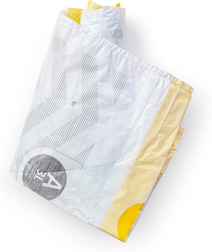 Brabantia PerfectFit Trash Bags (Size A/0.8 Gal) Thick Plastic Trash Can Liners with Drawstring Handles (200 Bags)